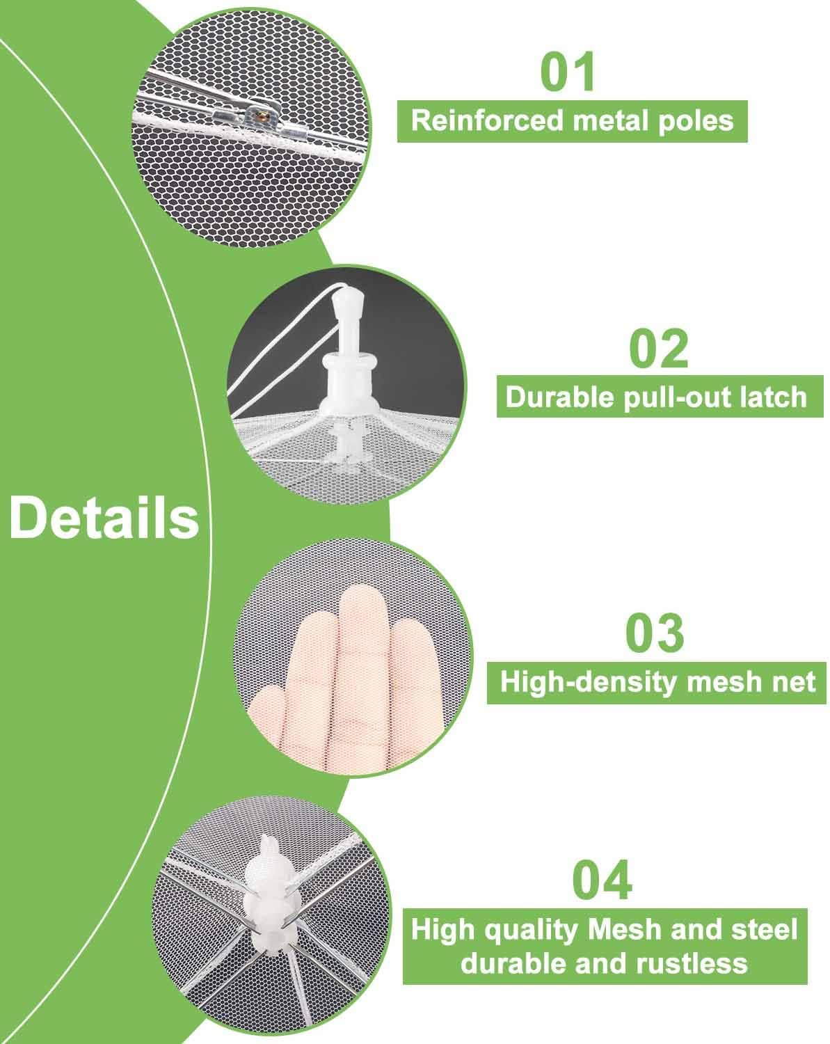 Summer Pre Sale - Mesh Food Cover, 6 Pack 17"x17" Mesh Food Tent