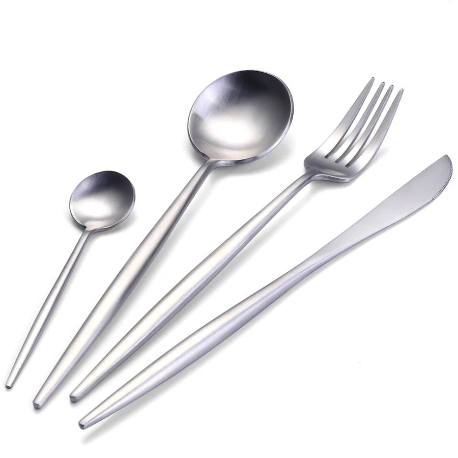 Arya Silver Stainless Steel Cutlery Set