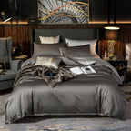 Shemir Grey Silver Reversible Egyptian Cotton Bedding Set