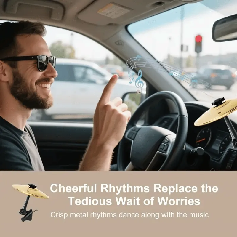 New Year Hot Sale  - Car Dashboard Drum Cymbal – Fun Accessory for Music & Rock Fans