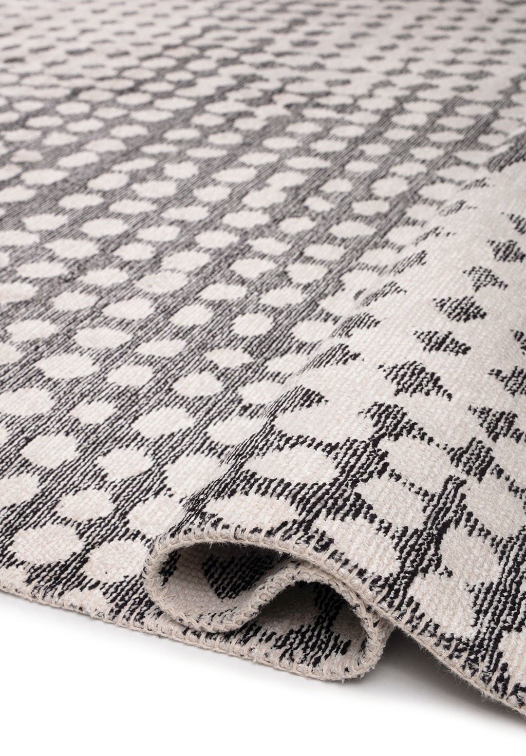 Dots Black - Ecru Rug