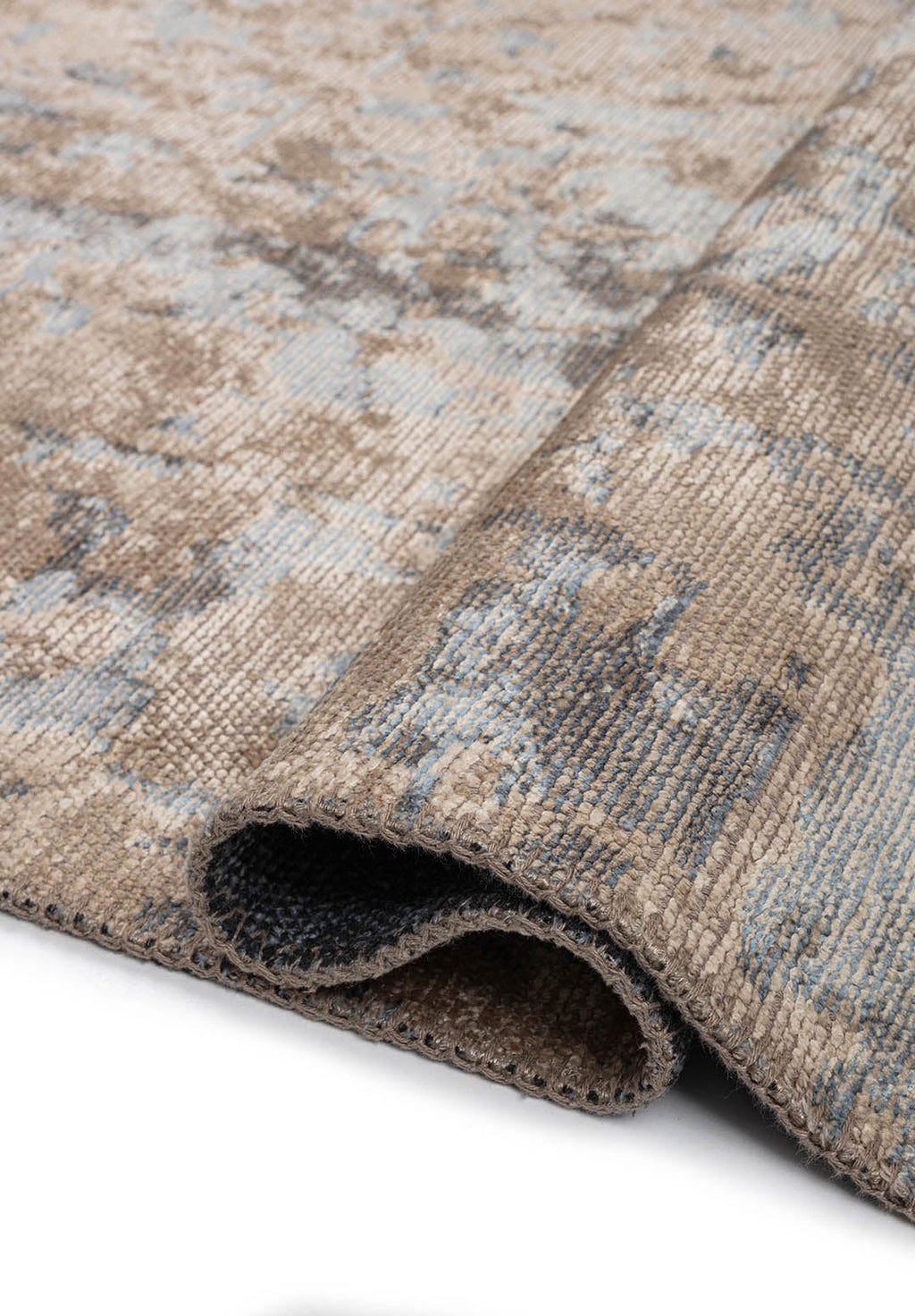 Glory Blue - Beige Rug