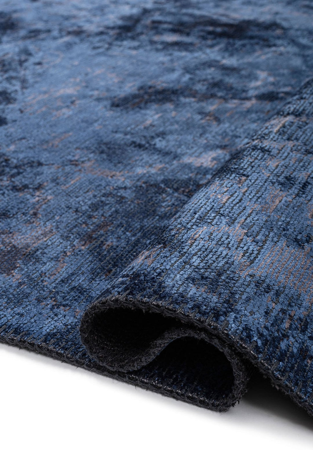 Ivy Charcoal - Navy Blue Rug