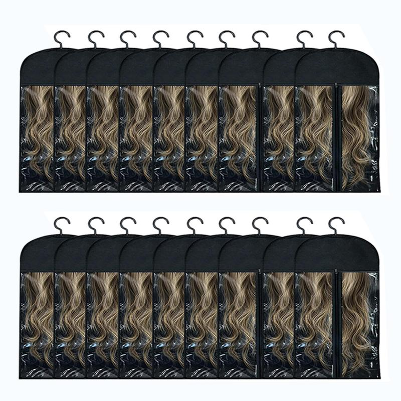 6PCS Wig Storage Bags with Hanger, 23.6" x 11.8"Wig Storage for Multiple Wigs
