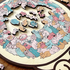 🐱Morandi-Colored Cat Shaped Wooden Jigsaw Puzzle