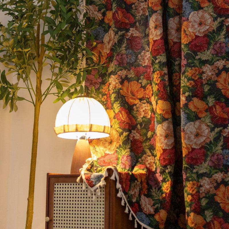 Retro Blossoming Curtain