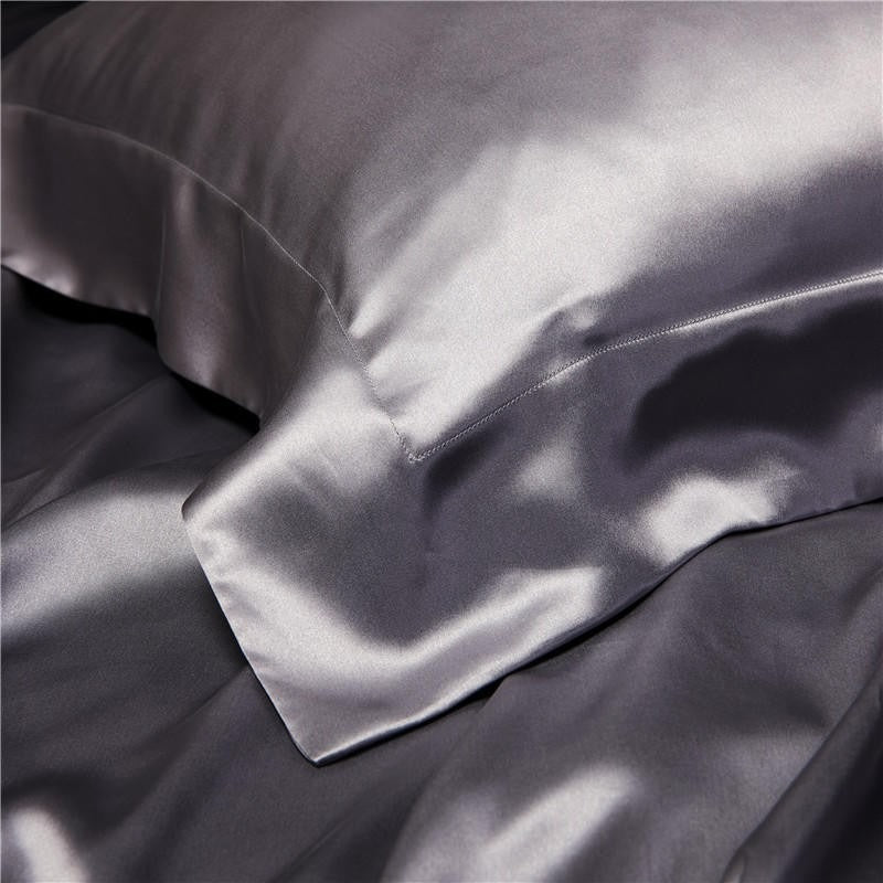 Eloise Quartz Lavender Luxury Pure Mulberry Silk Bedding Set