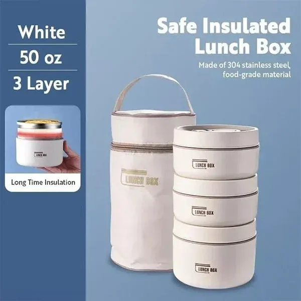 🎅2025 Christmas Hot Sale 🔥🔥Portable Insulated Lunch Container Set🥗