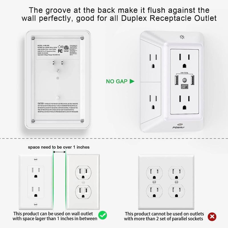 🔥 Multi Plug Outlet Surge Protector