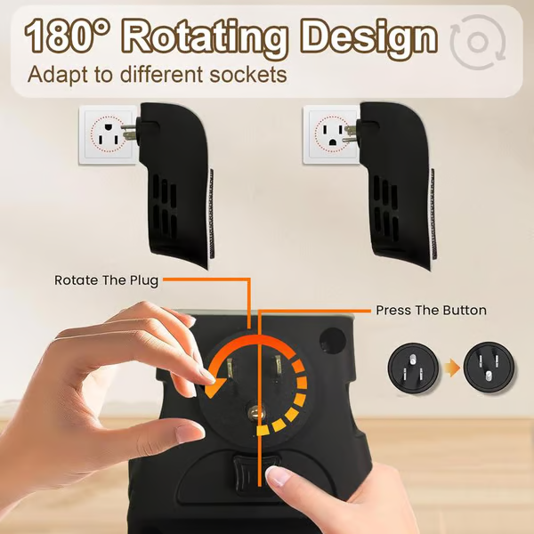 🔥Wall Outlet Space Heater with LED Display