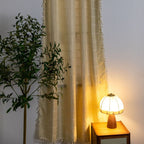 Sunlit Check Fringe Curtain
