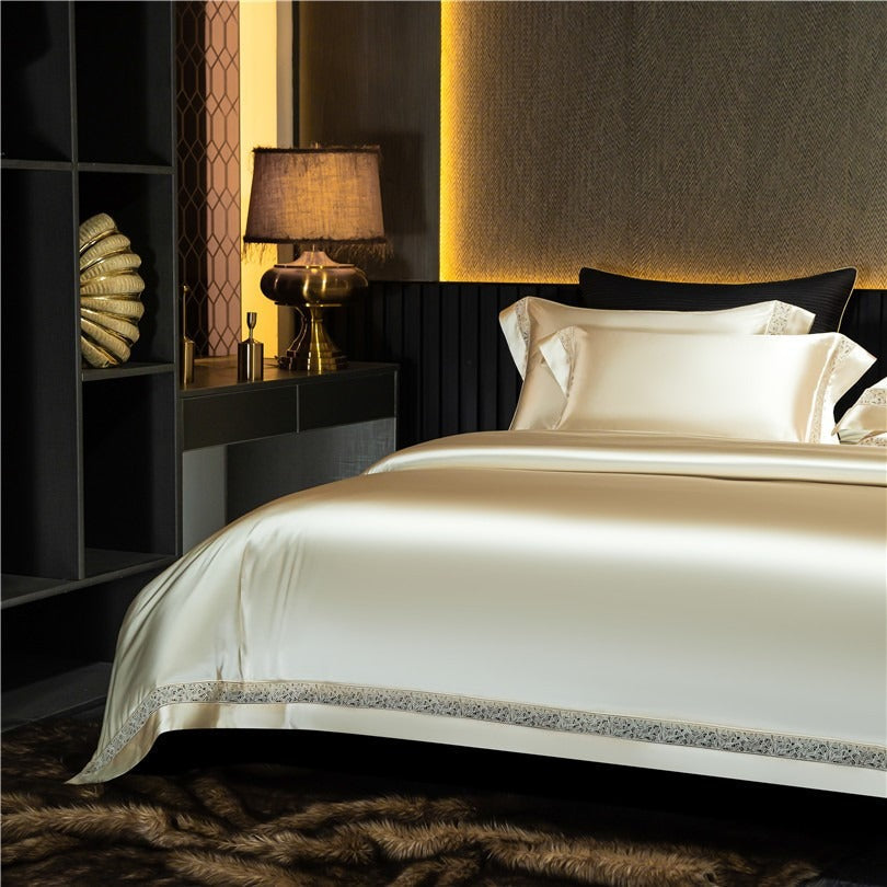 Willa Gold Modern Egyptian Cotton Satin Bedding Set