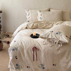 Wildflower Knot Linen Cotton Bedding Set