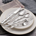 Svelte Silver Faceted Luxury Stainless Steel Cutlery Set