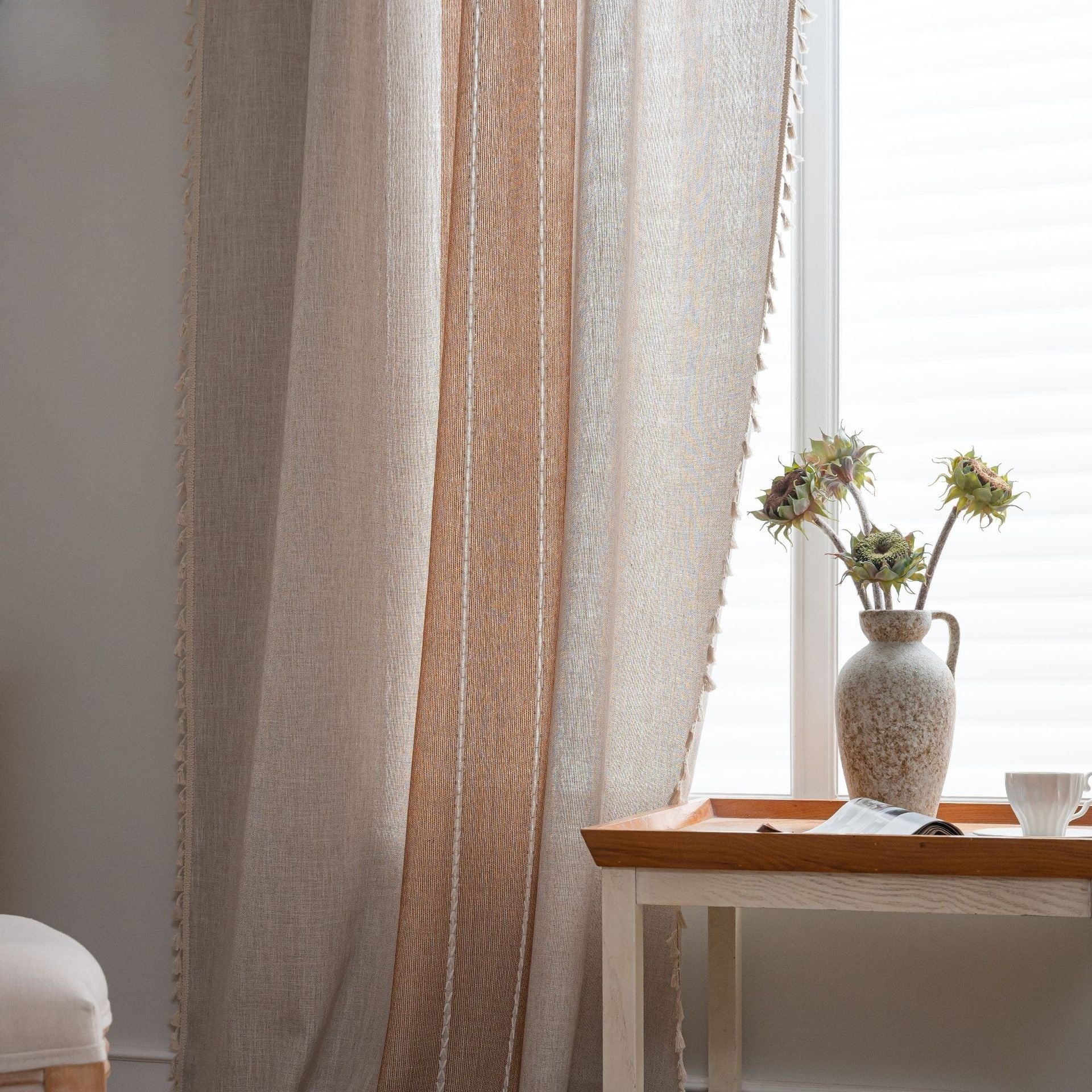 Farmhouse Tassel Curtain