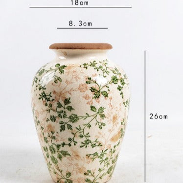 Green Garden Ceramic Vase
