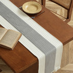 Ribbed Cotton Tassel Runner