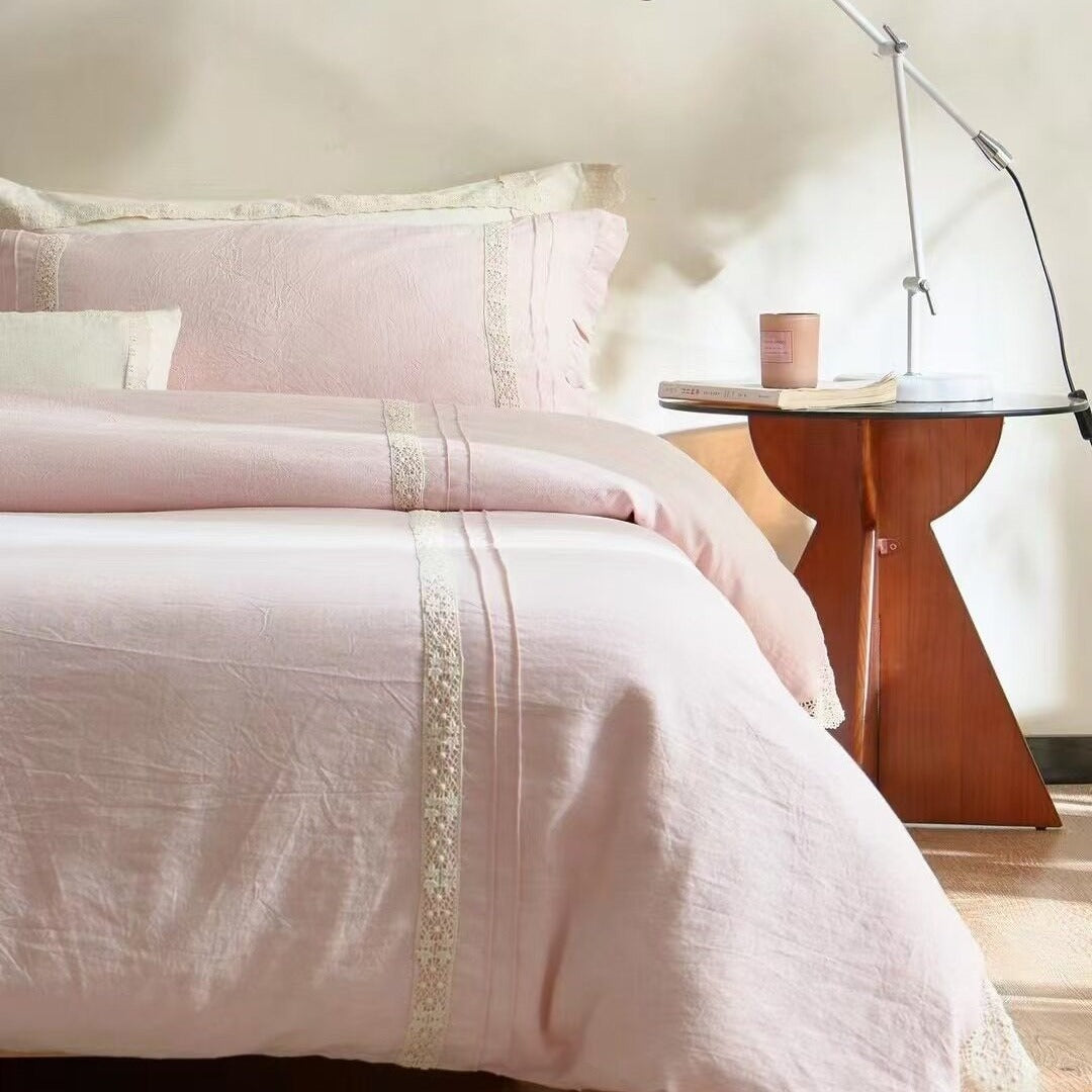 Dreamy Lace Trim Bedding Set