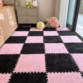 Winter Puzzle Tile Set - Black Pink