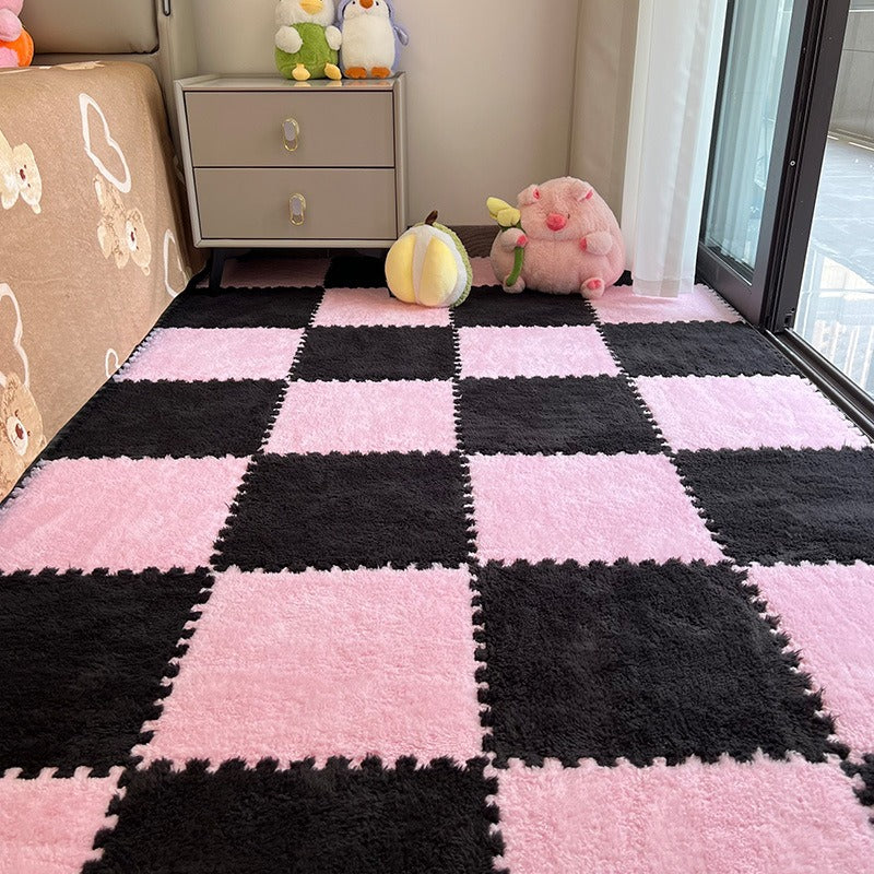 Winter Puzzle Tile Set - Black Pink