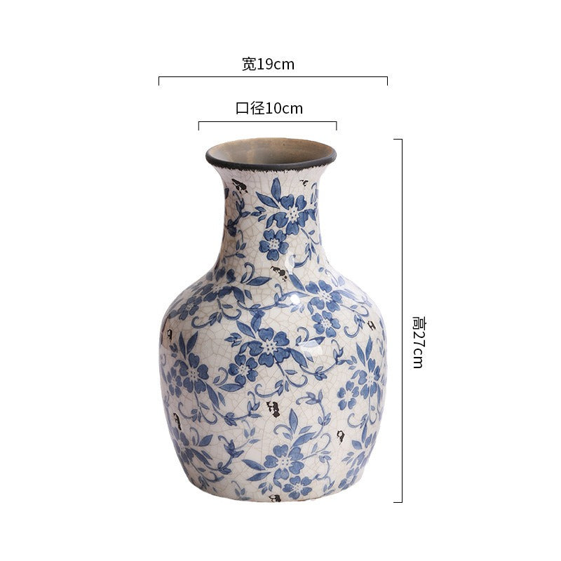 Blue Countryside Ceramic Vase
