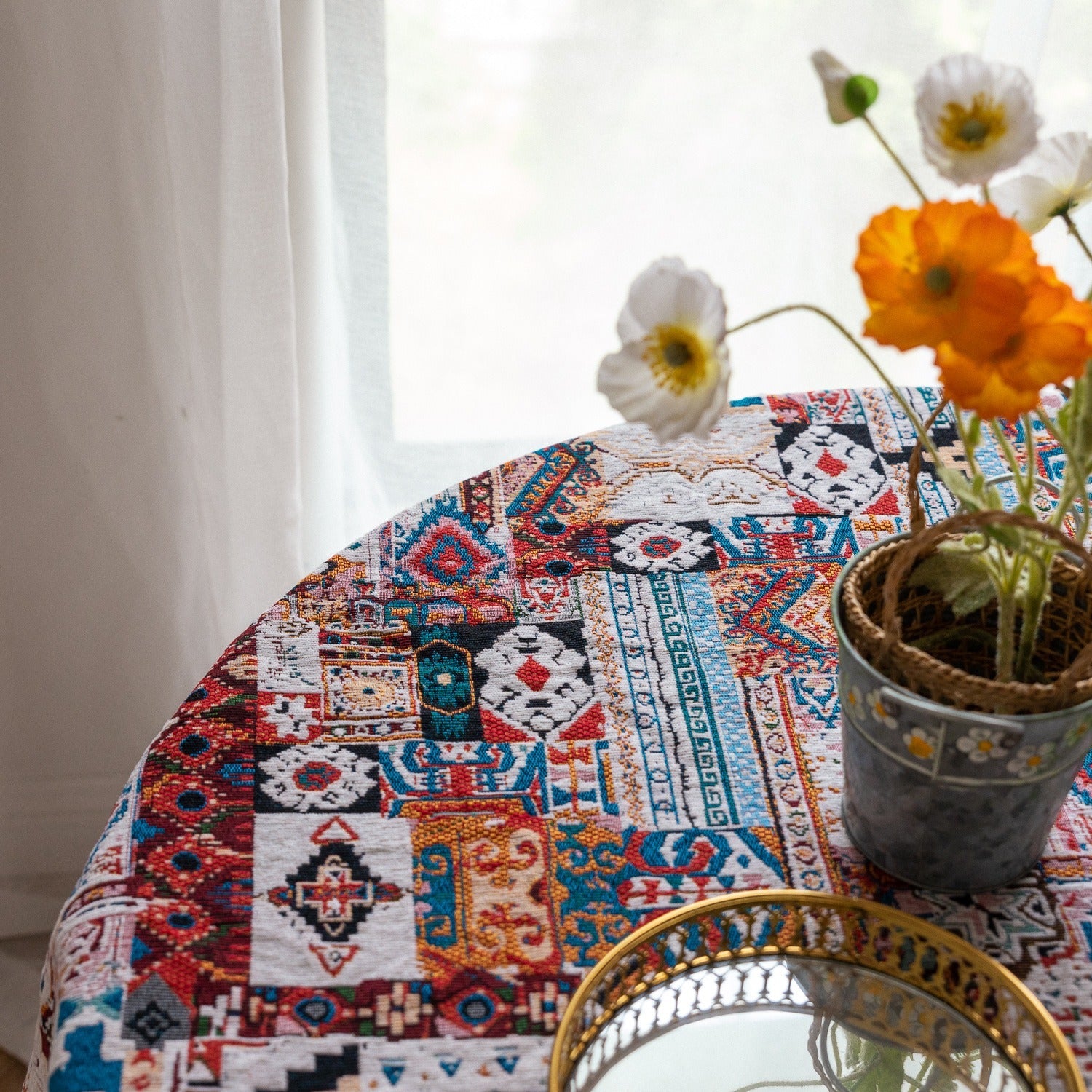 Mexico Style Tassel Table Cloth