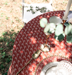 Rustic Ruffle Floral Tablecloth