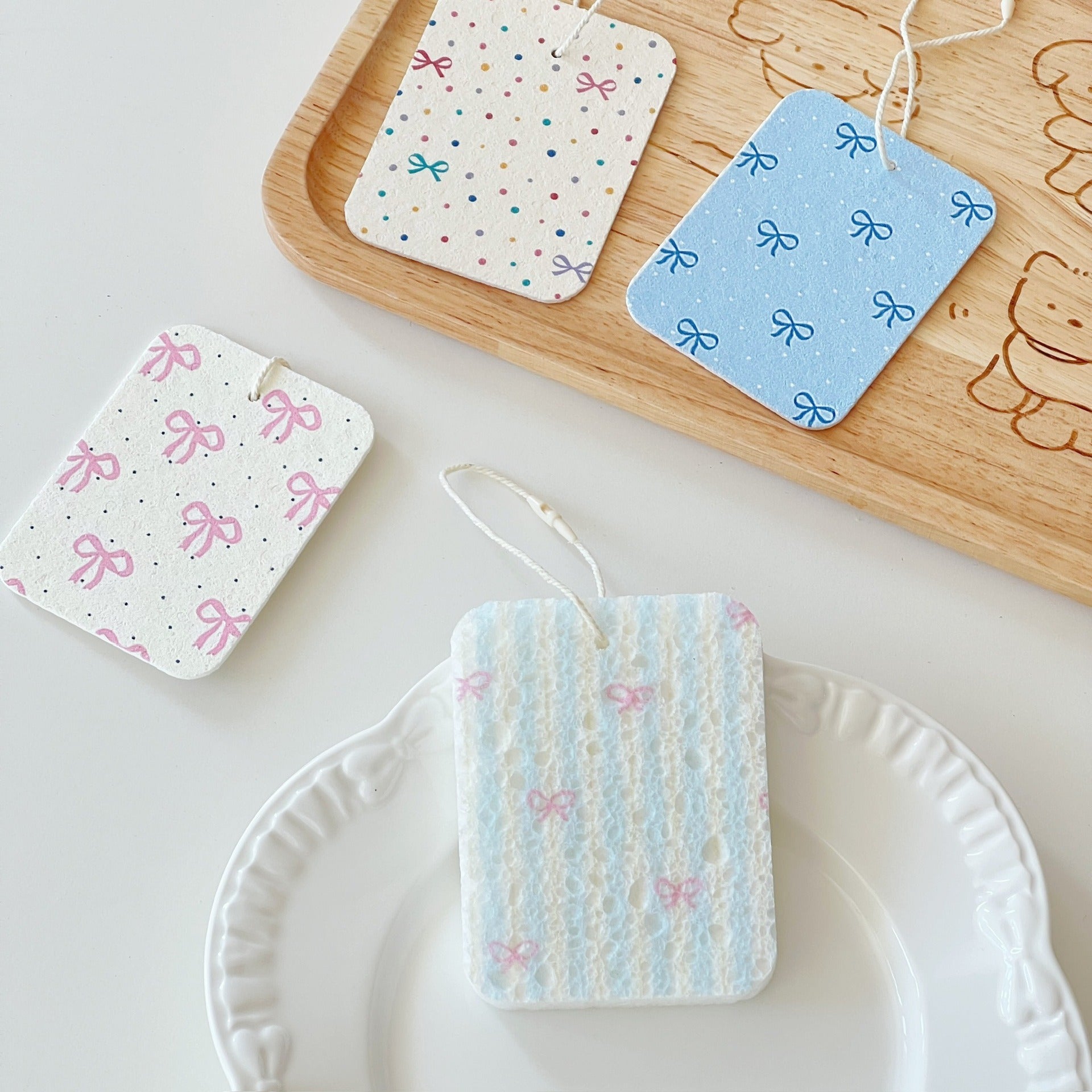 Ribbon Cutie Dish Sponge Set
