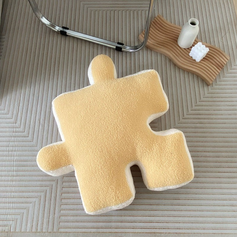 Soft Colour Puzzle Piece Cushion