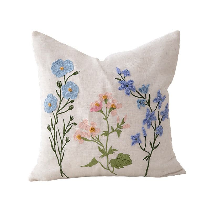 Folk Garden Embroidered Cushion