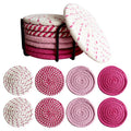Everyday Round Cotton Coaster 8-Piece Set