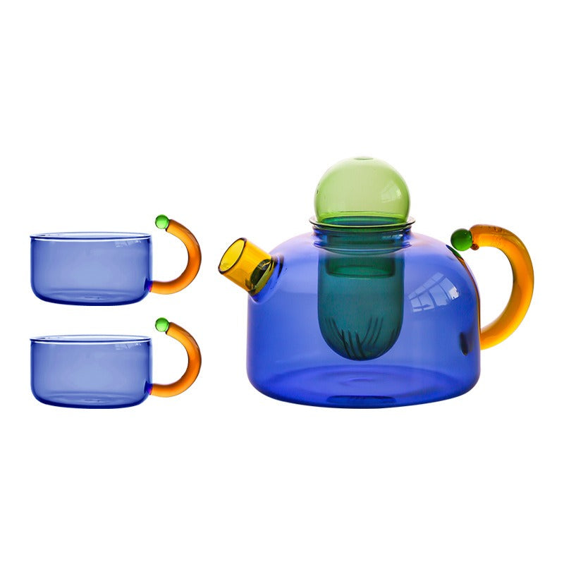 Bubble Pop Glass Teacup & Pot