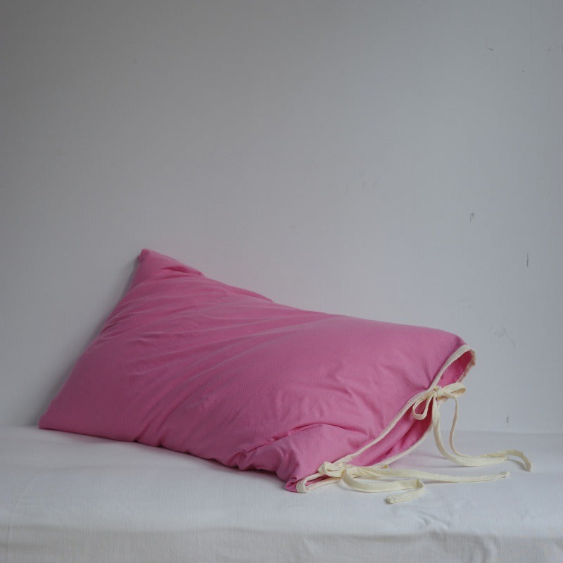 Soft Tie Jersey Cotton Pillowcase Set