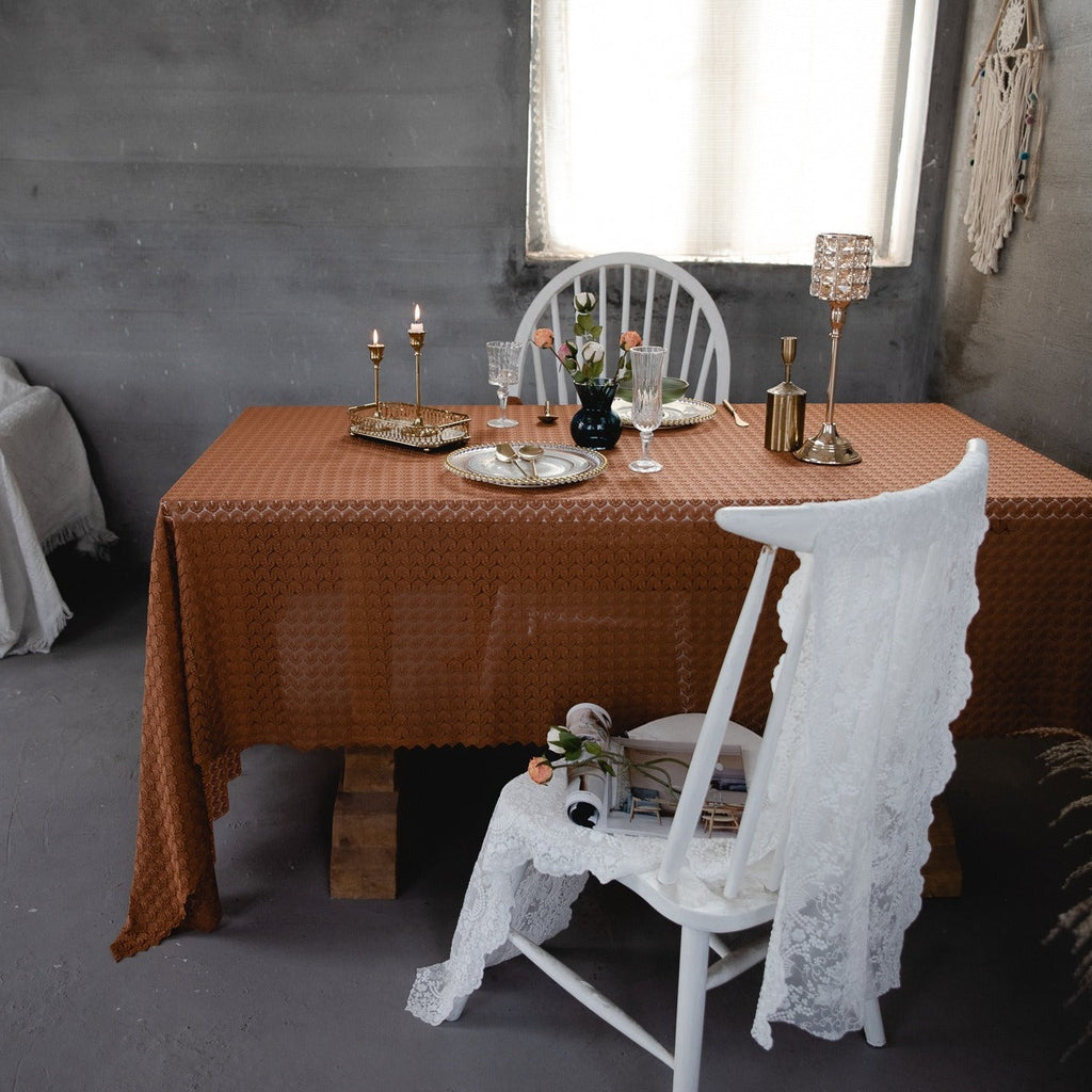 Rustic Ripple Lace Tablecloth