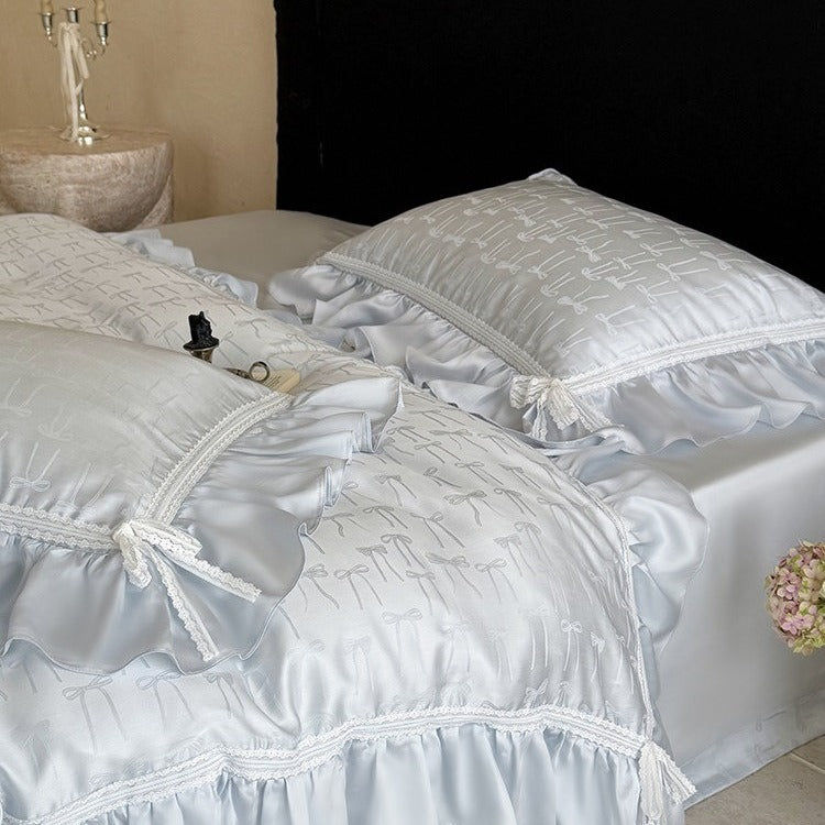 Vivian Bow Jacquard Bedding Set