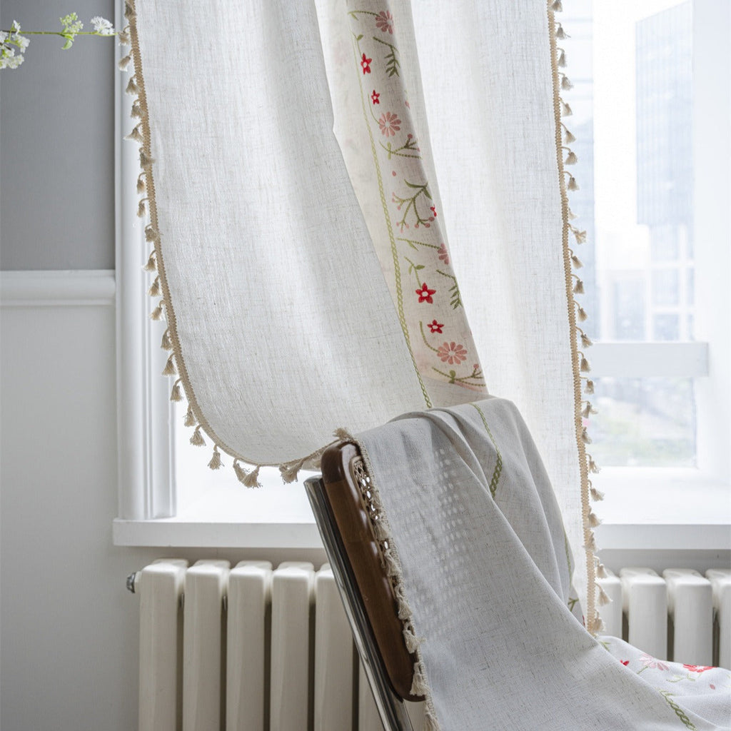 Wild Pink Floral Curtain