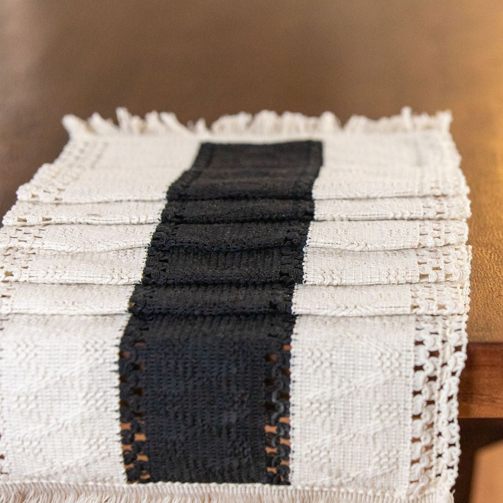 Nordic Woven Stripe Table Runner
