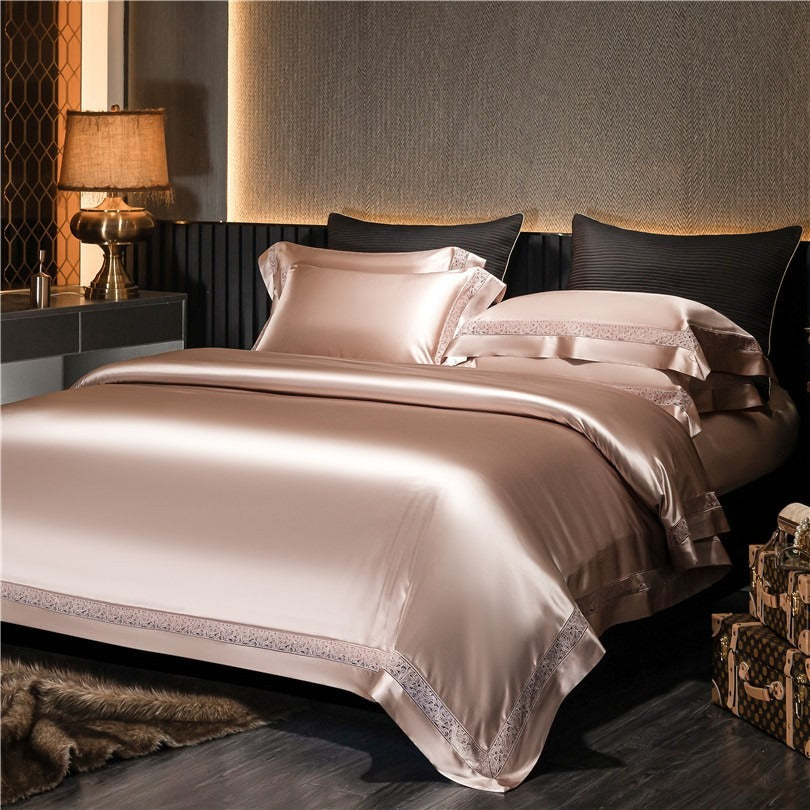 Willa Rose Gold Modern Egyptian Cotton Satin Bedding Set