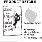 Vintage Black & White Cat Wall Art