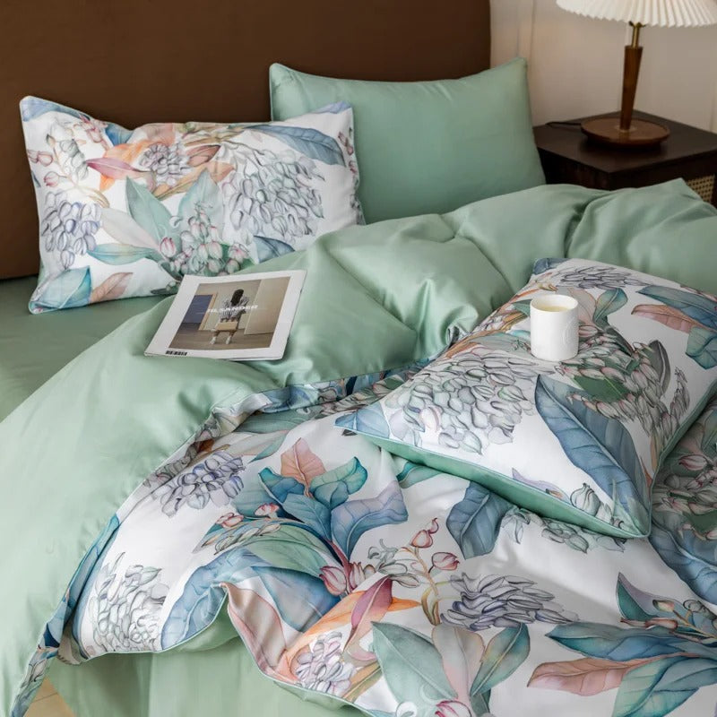 Drusilla Botanical Ultra Soft Egyptian Cotton Bedding Set