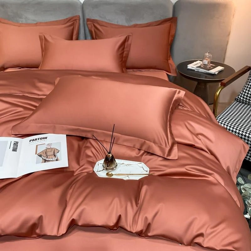Neo Terracotta Silky Egyptian Cotton Bedding Set