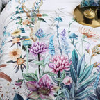 Gianna Light Gray Botanical Ultra Soft Egyptian Cotton Bedding Set