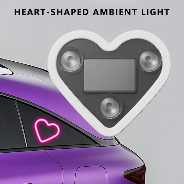 🔥🔥 Solar Powered Wireless LED Heart Shape C-Pillar Neon Light