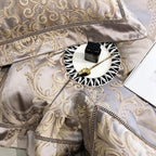 Serenity Luxury Jacquard Egyptian Cotton Satin Bedding Set