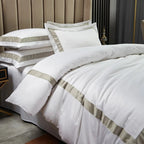 Vera Hotel Border Egyptian Cotton Bedding Set