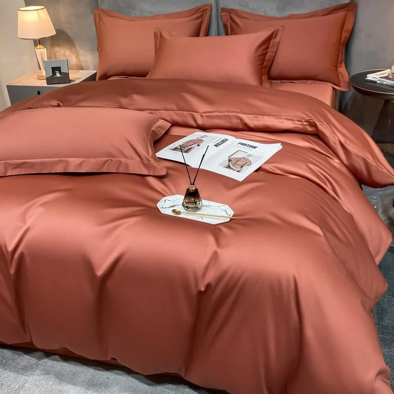 Neo Terracotta Silky Egyptian Cotton Bedding Set