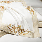 Cleopatra White Luxury Egyptian Cotton Bedding Set