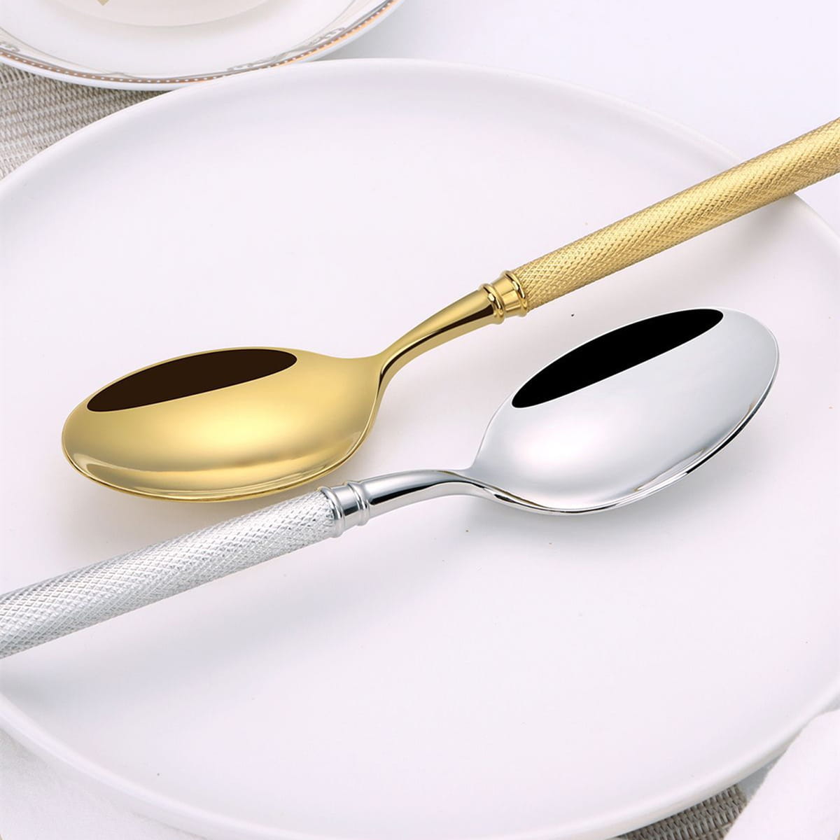 Naila Gold Textured Handle Stainless Steel Cutlery Set