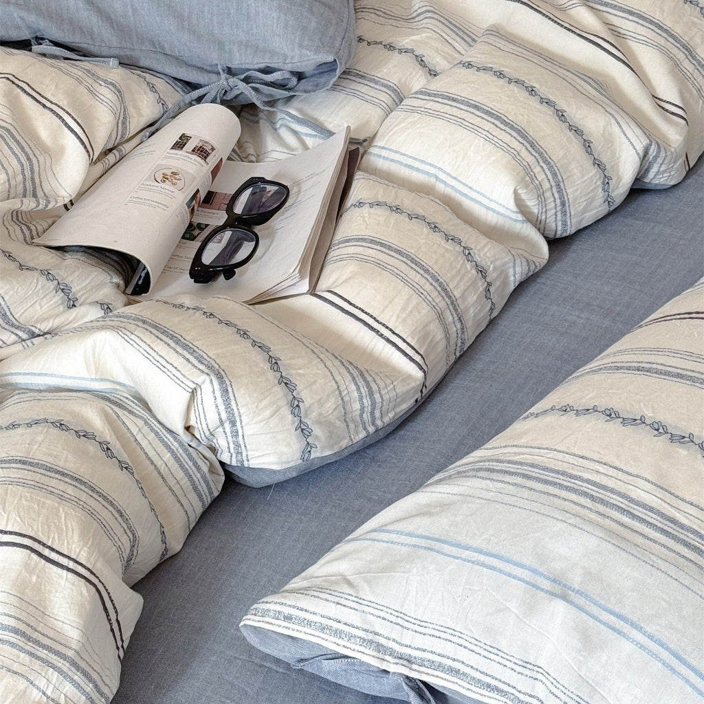 Sea Salt Stripe Bedding Set