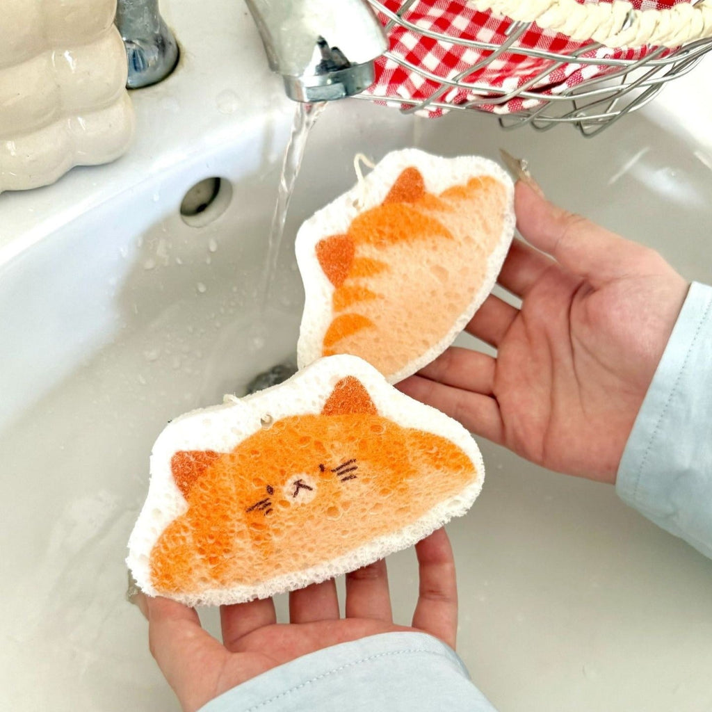 Bread Kitty Dish Sponge Set